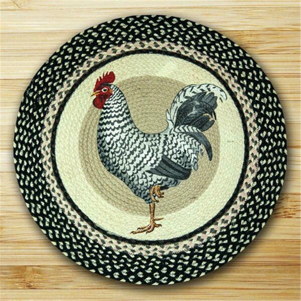 Capitol Earth Rugs Round Patch Rug- Rooster 66-430R